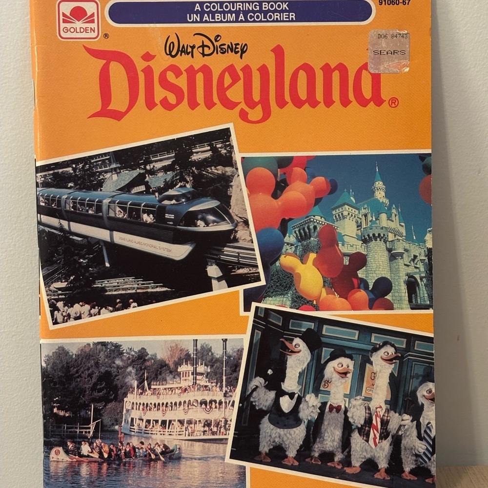 ☘️ BOGO FREE ☘️ Vintage Disneyland Coloring Book 1983 monorail